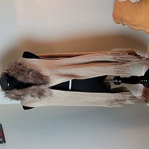 Northern Angel faux fur fringe sweater vest